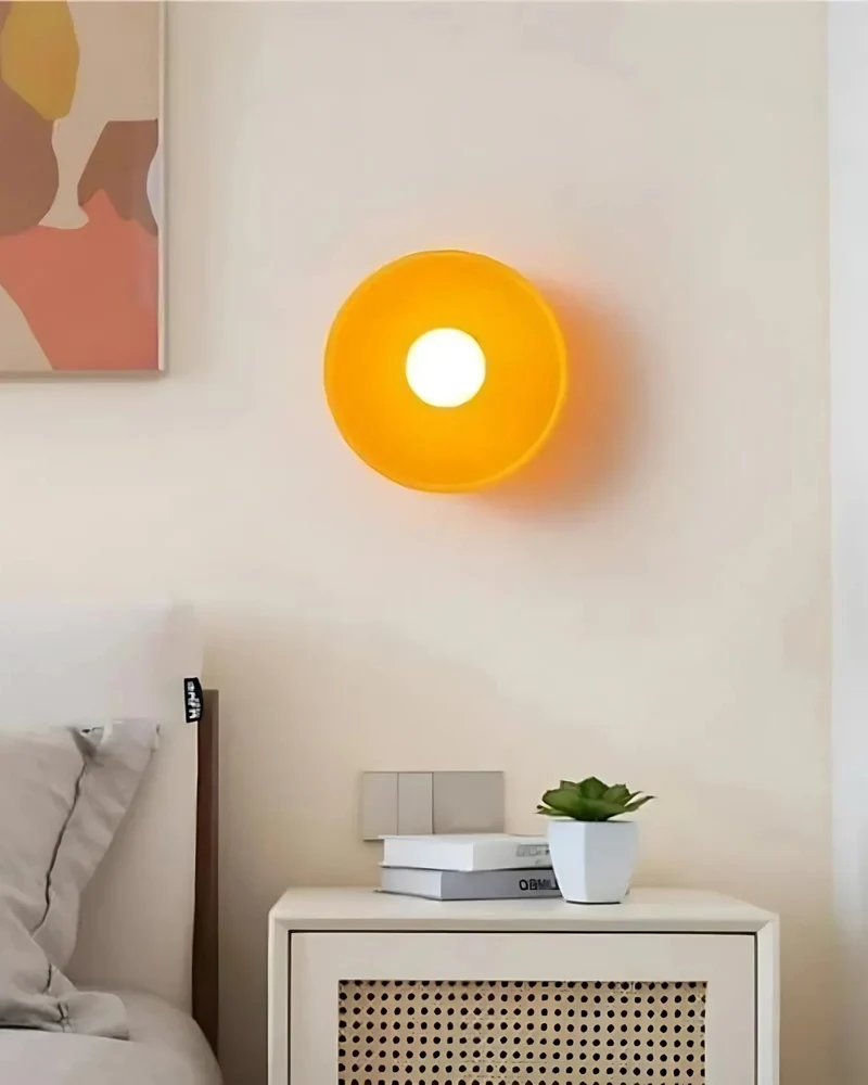 Moderne ronde plafondlamp van glas en ijzer – minimalistische designlamp voor woonkamer en slaapkamer met warme lichtkleur | Sansoti