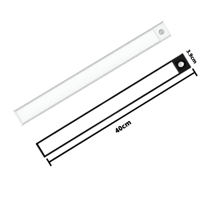 Oplaadbare LED-Strip 30-40cm Bewegingssensor Magnetisch USB-C Aluminium Dimbaar Sensorlamp Kastverlichting | Sansoti