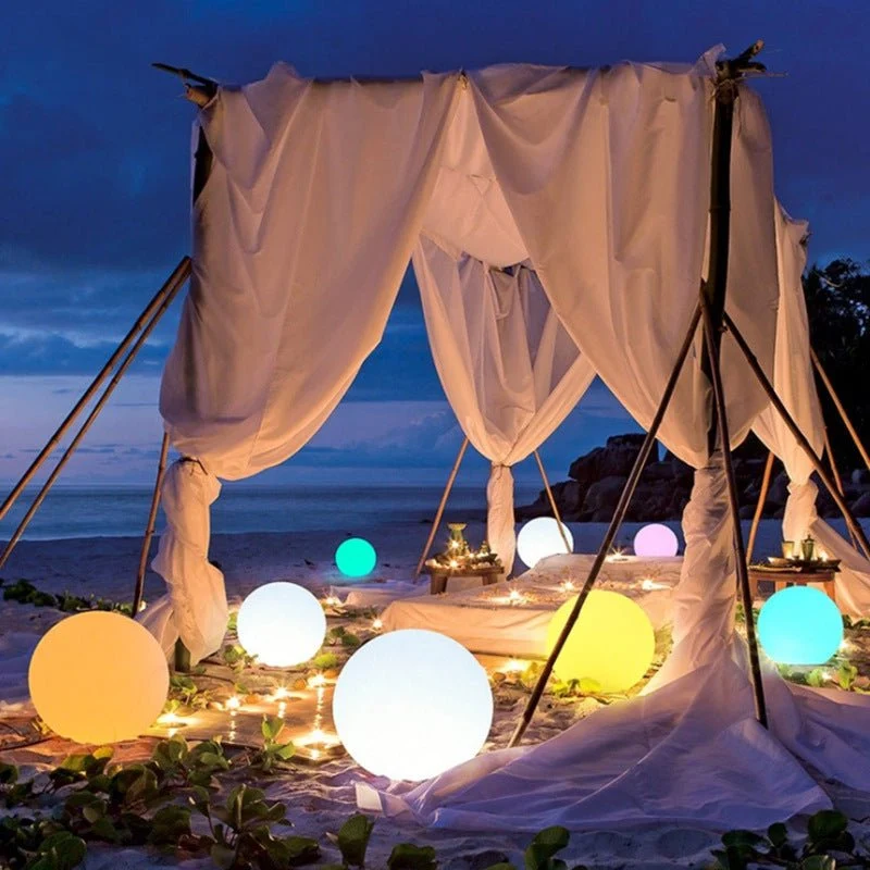 Oplaadbare LED Bolverlichting Waterdicht 16 Kleuren Sfeerbol Tuin Terras Binnen Buiten Decoratief IP65 | Sansoti