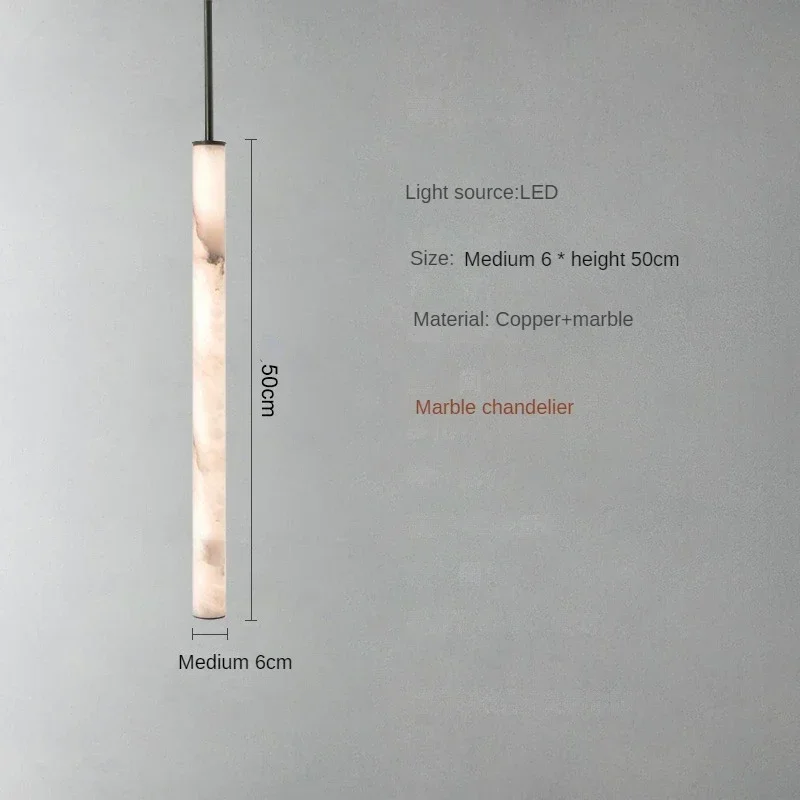 LED-Hanglamp Natuursteen Koper Marmer Eettafel Slaapkamer Moderne Pendelverlichting Warm Licht Interieur | Sansoti