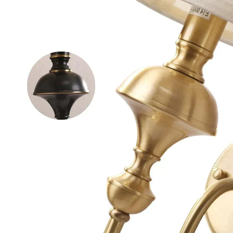 Koperen Wandlamp met Kegel Lampenkap - Enkele of Dubbele Kop - Elegant Design voor Slaapkamer en Gang | Sansoti