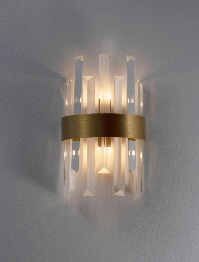 Crown Wandleuchte Gold-Satiniert