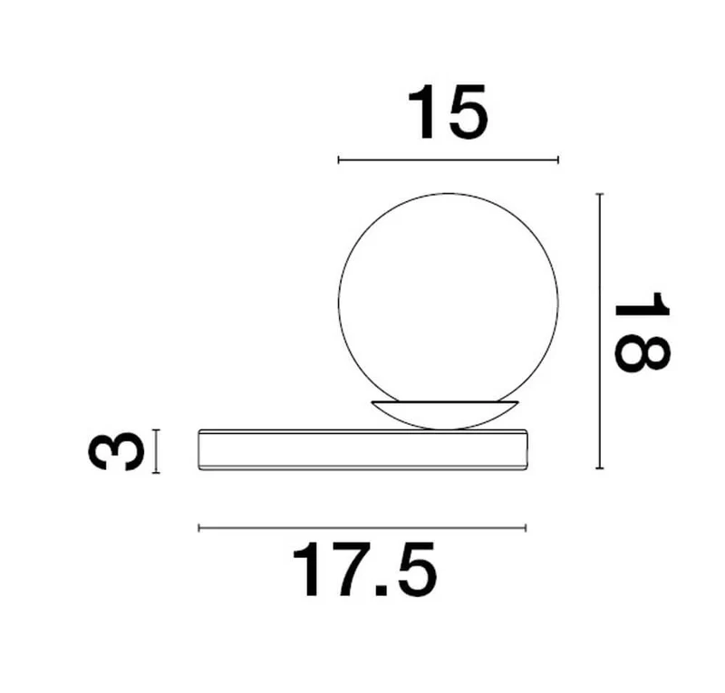 Beson Tischleuchte H 18cm Grau, Weiß