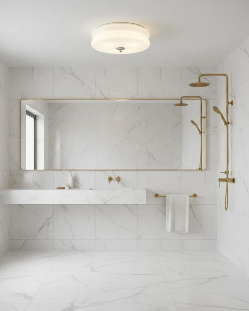Art Deco Plafondlamp In Beige Met Chroom Accent En Warme Sfeerverlichting | Sansoti