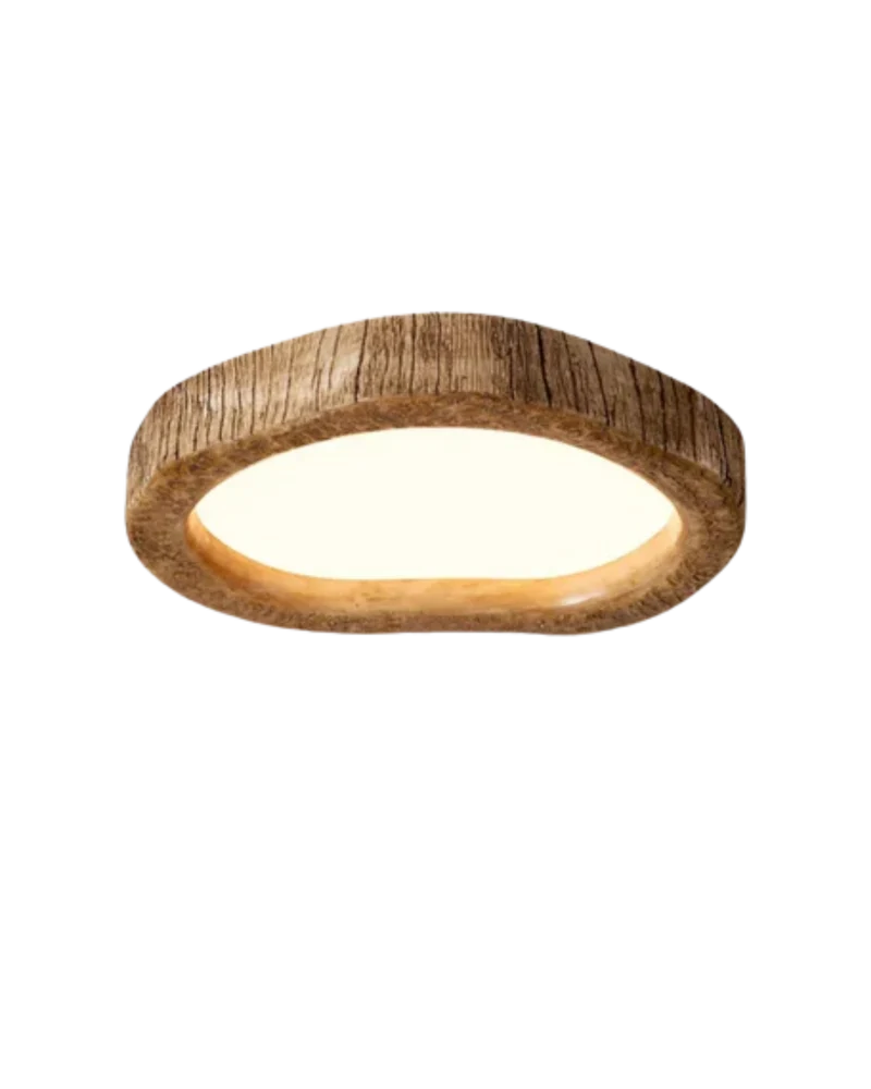 Moderne Houten Plafondlamp Met Warme LED Verlichting En Minimalistisch Design | Sansoti