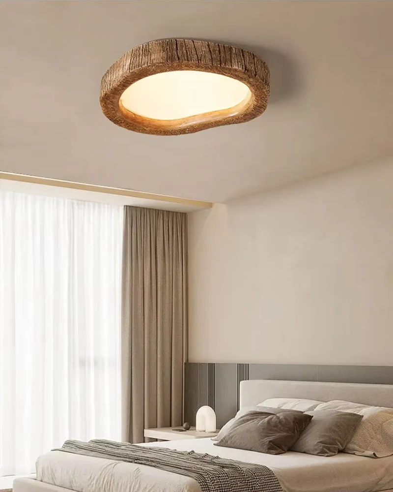 Moderne Houten Plafondlamp Met Warme LED Verlichting En Minimalistisch Design | Sansoti