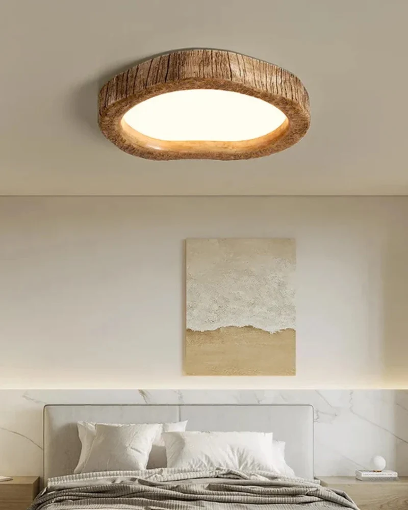 Moderne Houten Plafondlamp Met Warme LED Verlichting En Minimalistisch Design | Sansoti