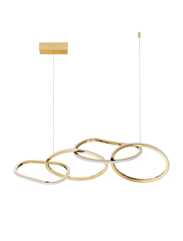 Girish LED Pendelleuchte 4-flammig 3000K Gold