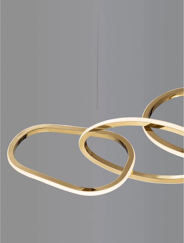Girish LED Pendelleuchte 4-flammig 3000K Gold