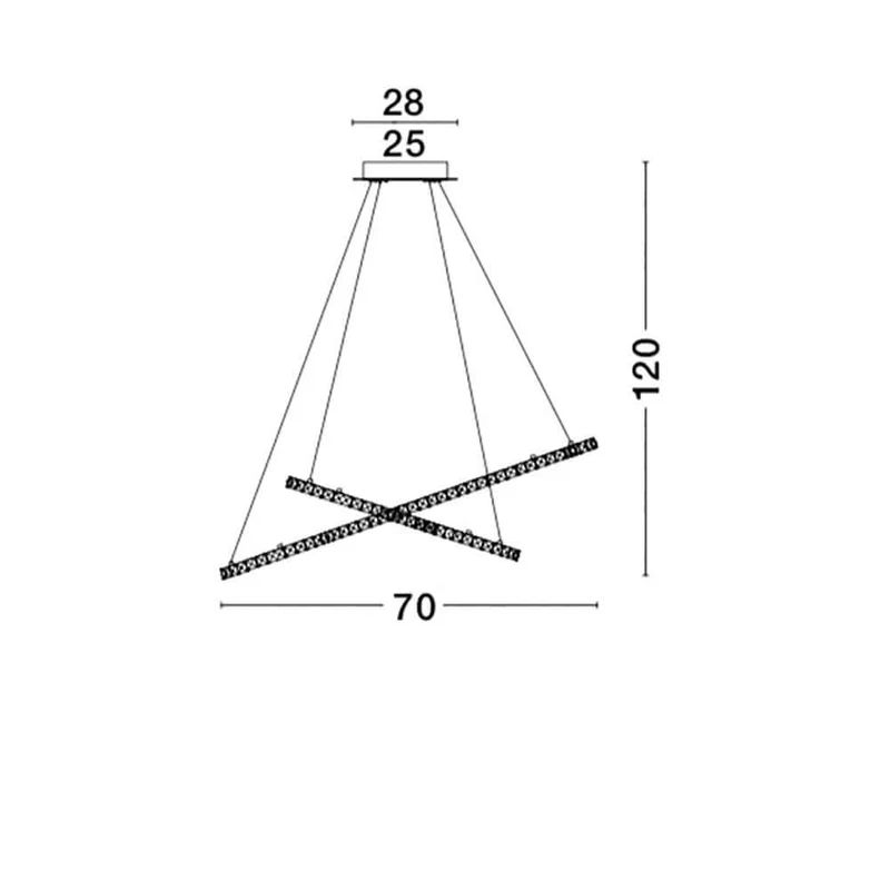 Nova Luce Celine LED Kristall-Hängeleuchte Ø 70cm