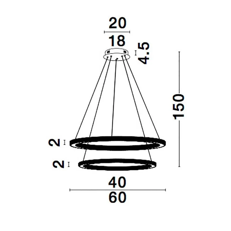 Nova Luce Cilion LED Hängeleuchte Messing, Gold