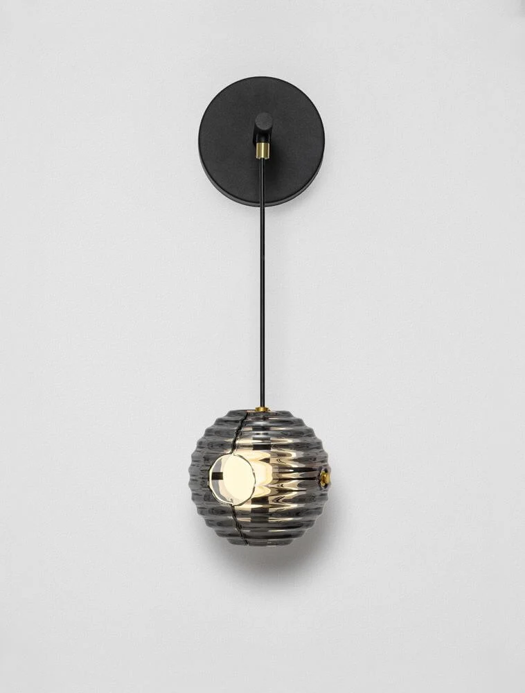 Las LED Wandleuchte 3000K Schwarz, Gold