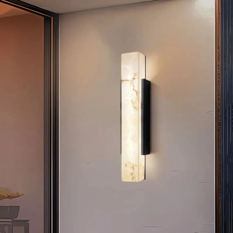 Wandlamp voor buiten LED marmereffect IP65 waterbestendig buitenverlichting tuinverlichting gevellamp in 3 maten | Sansoti