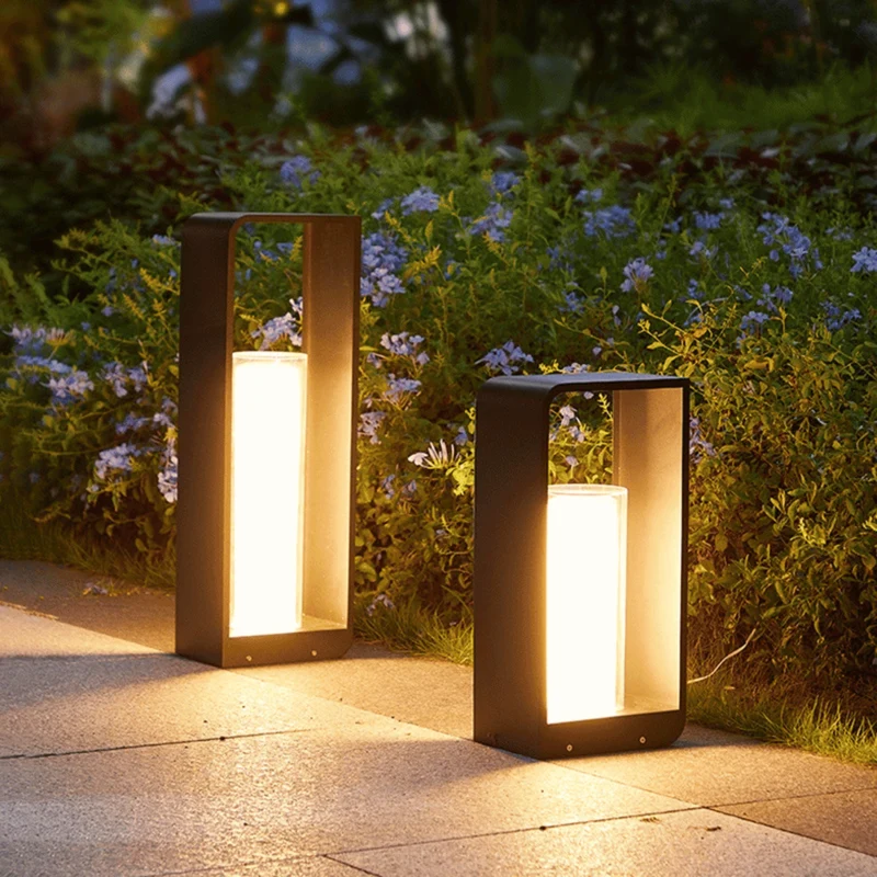 Solar LED Padverlichting Aluminium Frame Grijs Waterdicht IP65 Gazon Tuin Terras Galerij Buitenverlichting | Sansoti