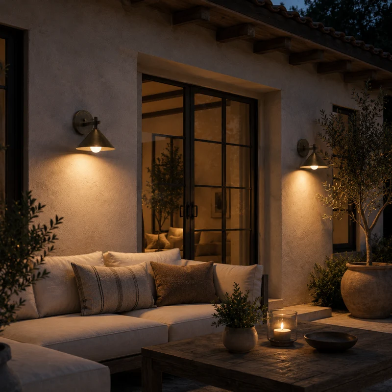 Industriële Buitenwandlamp Waterdicht Metaal E27 Fitting Zwart Goud Brons Balkon Terras Tuin Verlichting | Sansoti