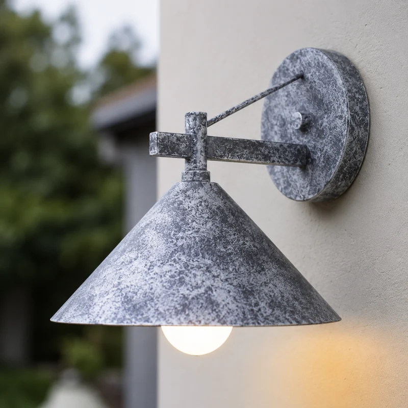 Industriële Buitenwandlamp Waterdicht Metaal E27 Fitting Zwart Goud Brons Balkon Terras Tuin Verlichting | Sansoti