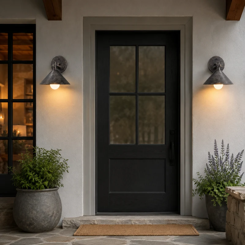 Industriële Buitenwandlamp Waterdicht Metaal E27 Fitting Zwart Goud Brons Balkon Terras Tuin Verlichting | Sansoti