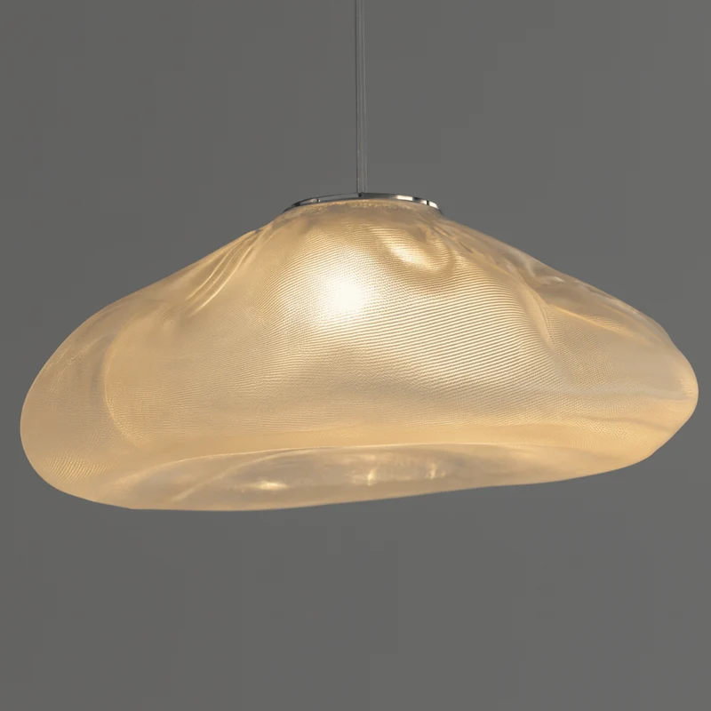 Glazen Hanglamp Wolkvorm Ø20-40cm Rookgrijs Amber Helder LED G9 Verstelbaar Scandinavisch Design Eetkamer | Sansoti