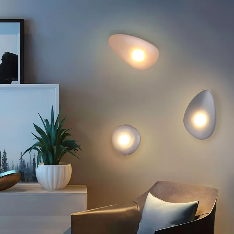 Glazen Wandlamp LED Warm Licht Metalen Rand Woonkamer Slaapkamer Hal Scandinavisch Design Modern Interieur | Sansoti