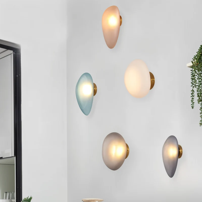 Glazen Wandlamp LED Warm Licht Metalen Rand Woonkamer Slaapkamer Hal Scandinavisch Design Modern Interieur | Sansoti