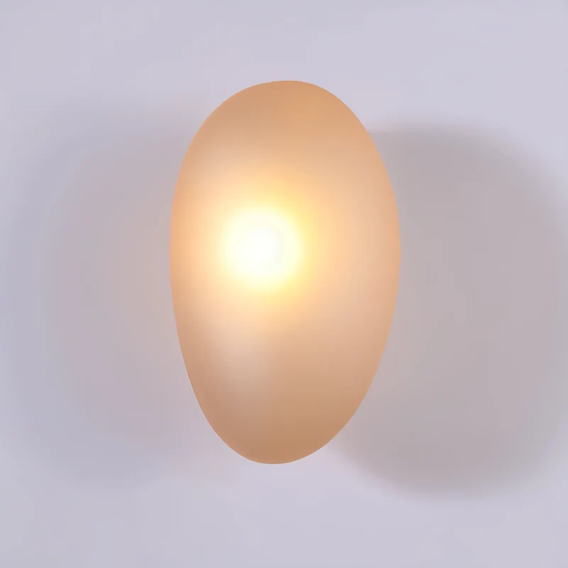 Glazen Wandlamp LED Warm Licht Metalen Rand Woonkamer Slaapkamer Hal Scandinavisch Design Modern Interieur | Sansoti