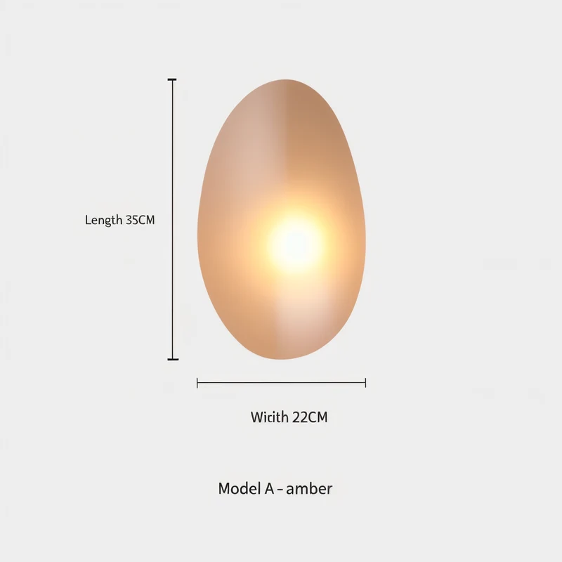 Glazen Wandlamp LED Warm Licht Metalen Rand Woonkamer Slaapkamer Hal Scandinavisch Design Modern Interieur | Sansoti