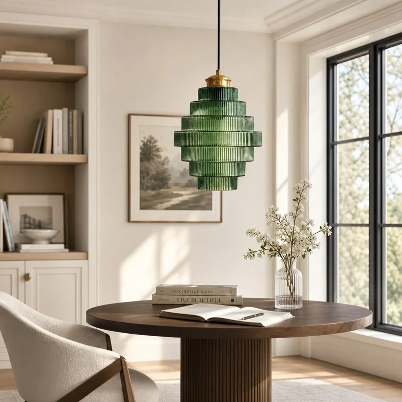 Glazen Hanglamp Gestreept Gekleurd Glas Flesmodel Scandinavische Verlichting voor Eetkamer Woonkamer Keukeneiland | Sansoti