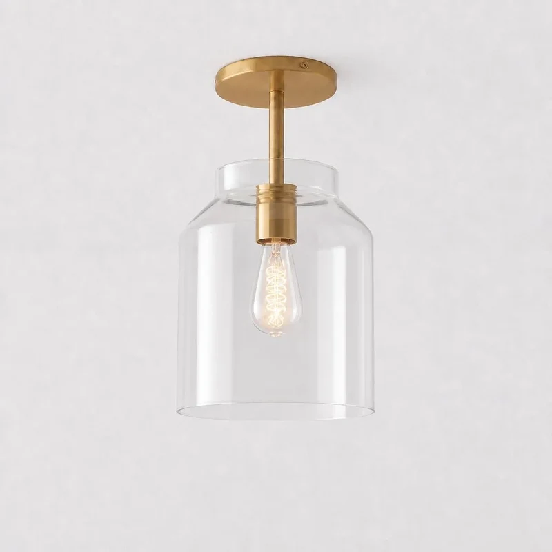 Minimalistisch Plafondlamp Mat Metaal Scandinavisch Design Beige Smokey Grijs | Sansoti