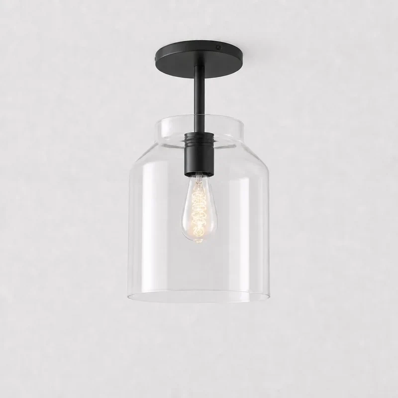 Minimalistisch Plafondlamp Mat Metaal Scandinavisch Design Beige Smokey Grijs | Sansoti
