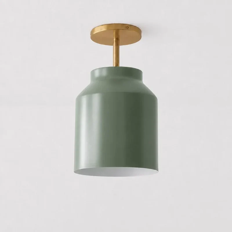 Minimalistisch Plafondlamp Mat Metaal Scandinavisch Design Beige Smokey Grijs | Sansoti