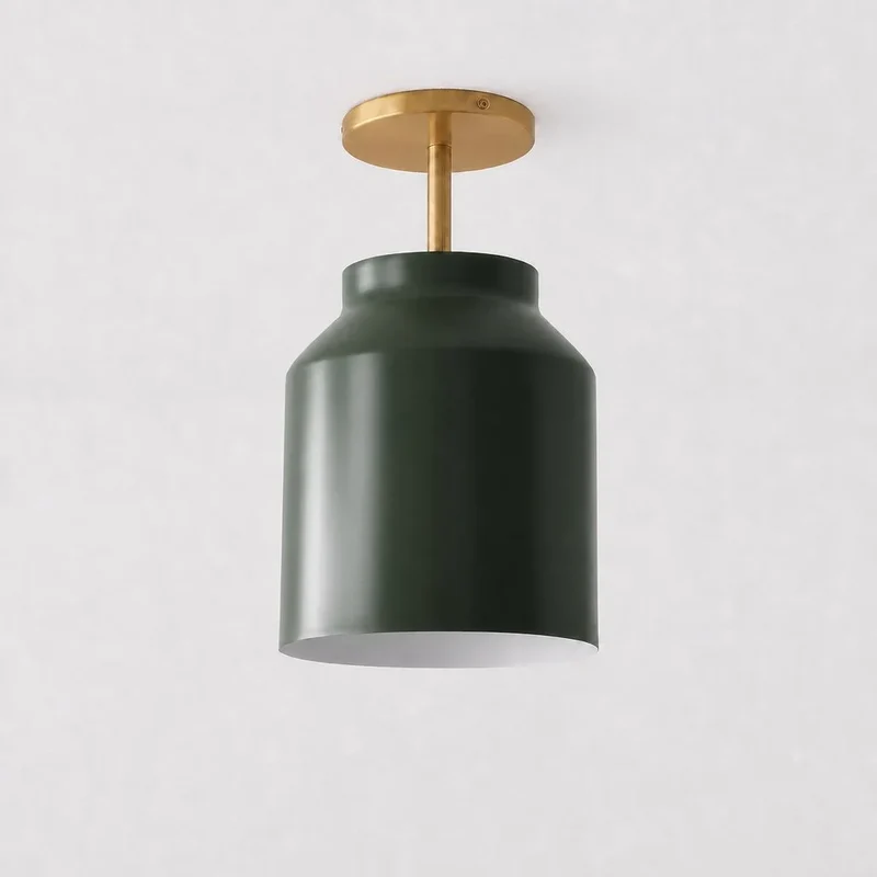 Minimalistisch Plafondlamp Mat Metaal Scandinavisch Design Beige Smokey Grijs | Sansoti