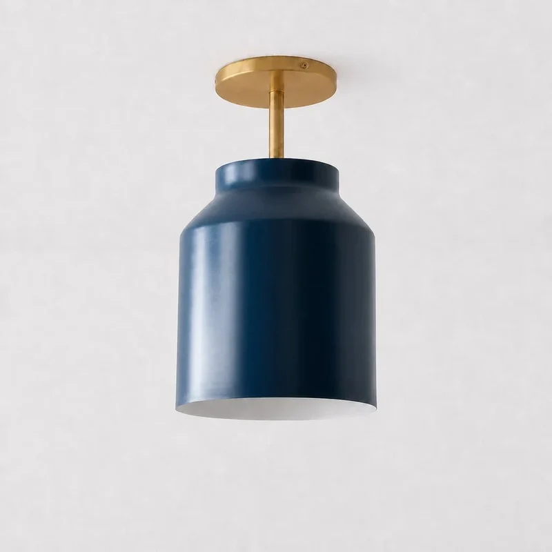 Minimalistisch Plafondlamp Mat Metaal Scandinavisch Design Beige Smokey Grijs | Sansoti