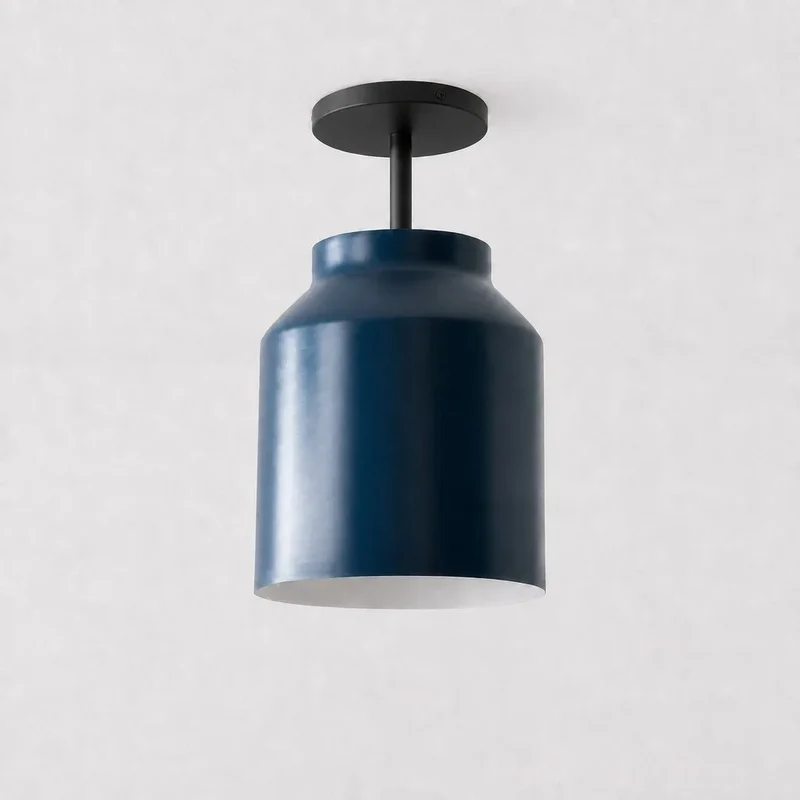 Minimalistisch Plafondlamp Mat Metaal Scandinavisch Design Beige Smokey Grijs | Sansoti