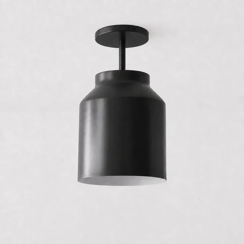 Minimalistisch Plafondlamp Mat Metaal Scandinavisch Design Beige Smokey Grijs | Sansoti