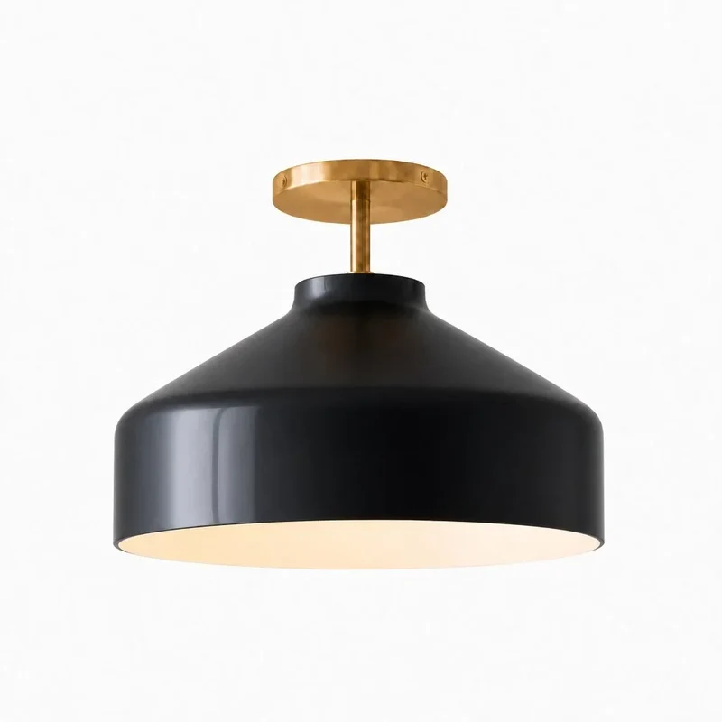 Minimalistisch Plafondlamp Mat Metaal Scandinavisch Design Beige Smokey Grijs | Sansoti
