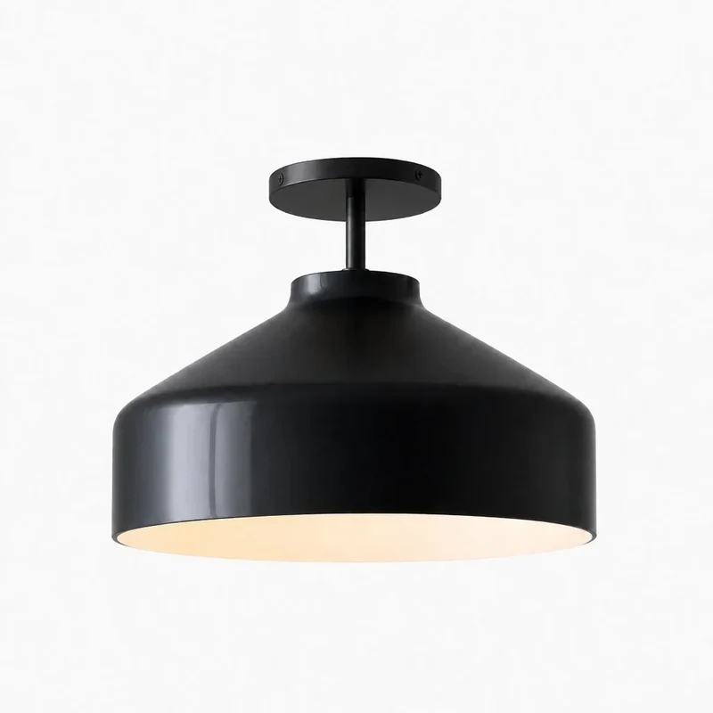Minimalistisch Plafondlamp Mat Metaal Scandinavisch Design Beige Smokey Grijs | Sansoti