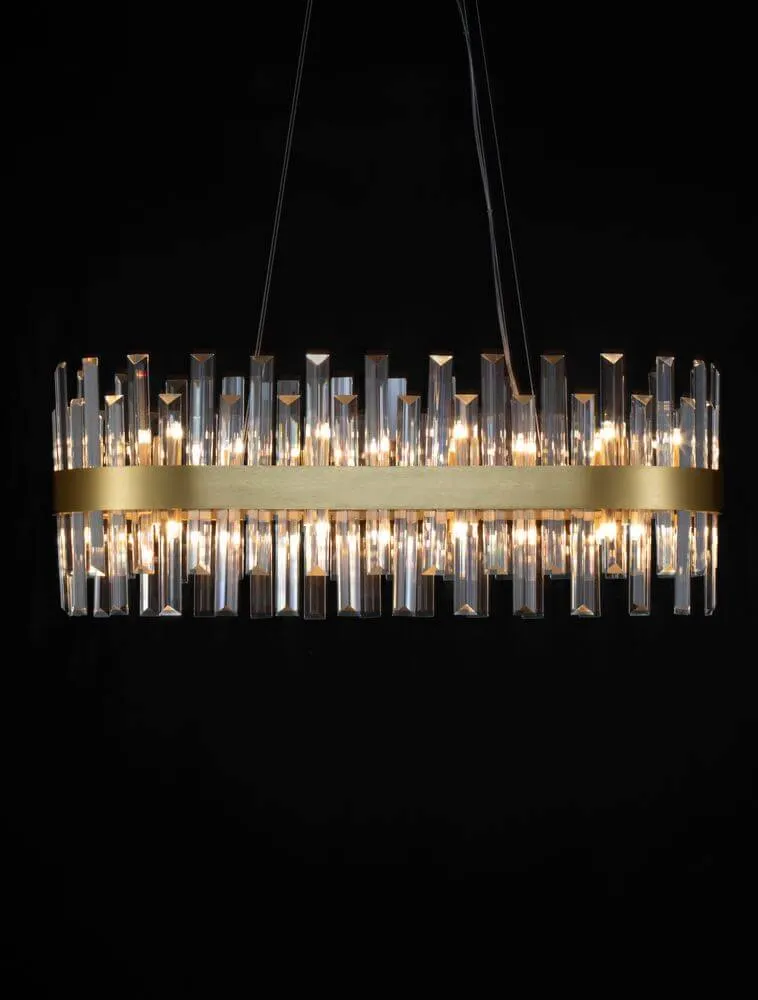 Crown Pendelleuchte 10-flammig Gold-Satiniert