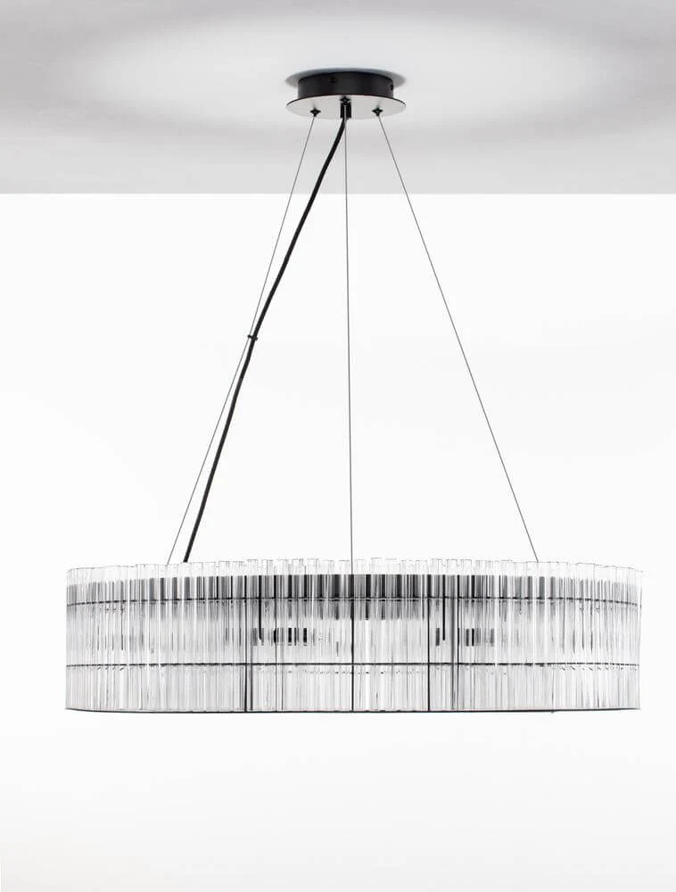 Barok Pendelleuchte Ø 70cm Schwarz