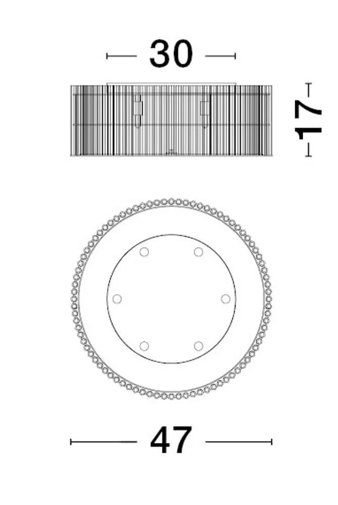 Barok Deckenleuchte Ø 47cm