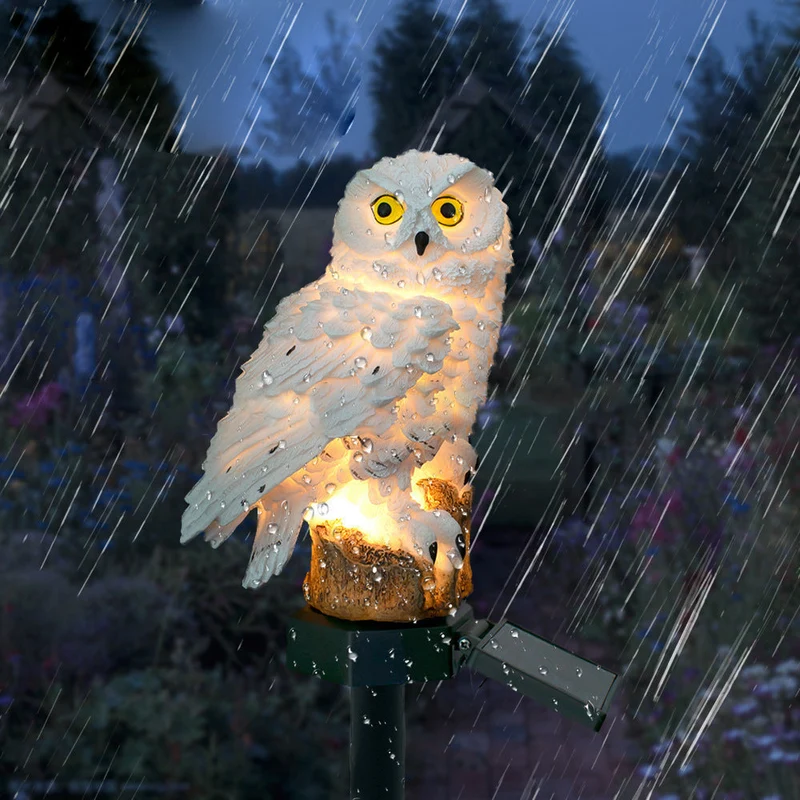 Uil Tuinlamp Zonne-energie Led IP65 Waterdicht Warm Wit 45cm Decoratie Tuin Terras Oprit | Sansoti