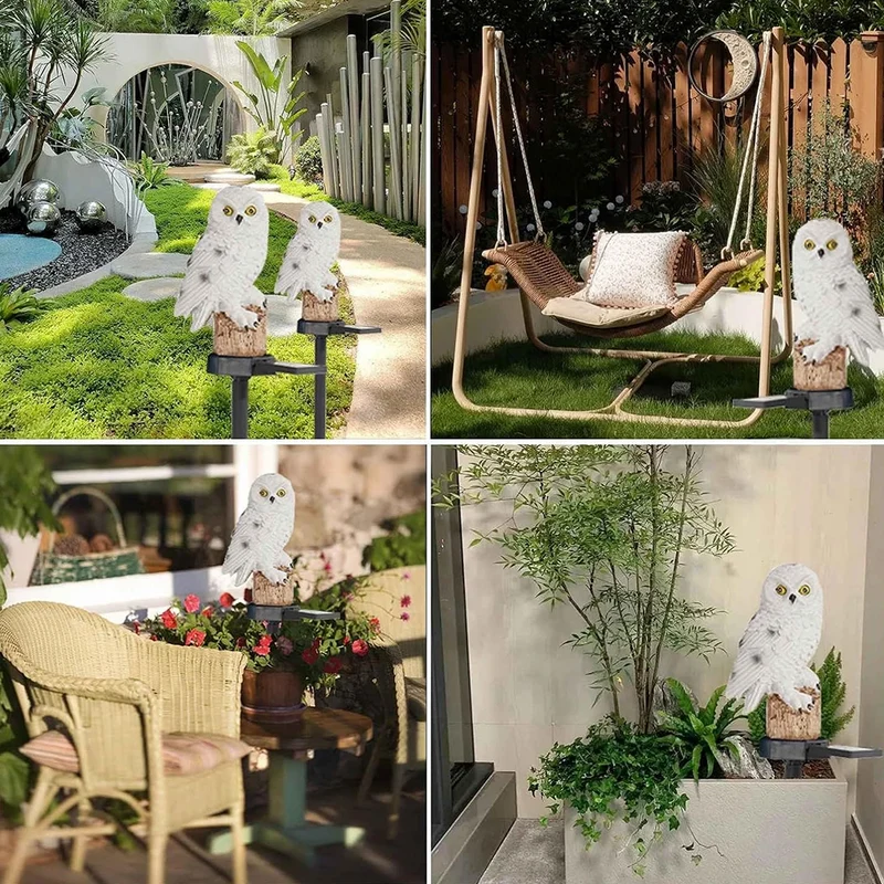 Uil Tuinlamp Zonne-energie Led IP65 Waterdicht Warm Wit 45cm Decoratie Tuin Terras Oprit | Sansoti