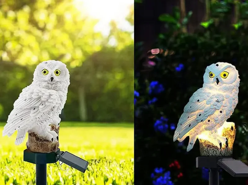Uil Tuinlamp Zonne-energie Led IP65 Waterdicht Warm Wit 45cm Decoratie Tuin Terras Oprit | Sansoti