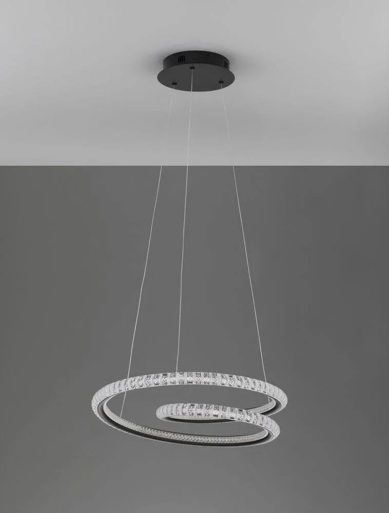 Ginevra LED Pendelleuchte Ø 48cm 3000K Schwarz