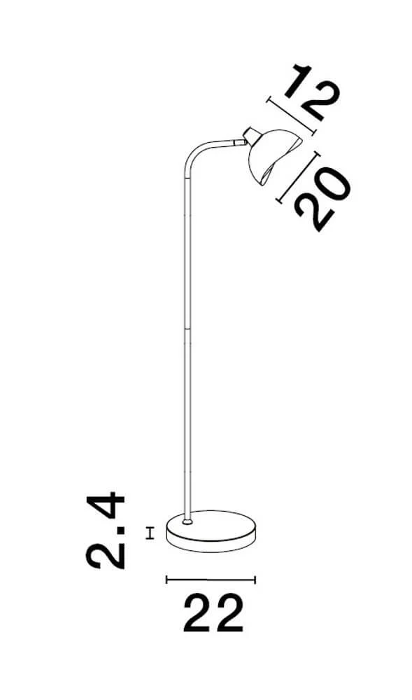 Geti Stehlampe Schwarz, Gold
