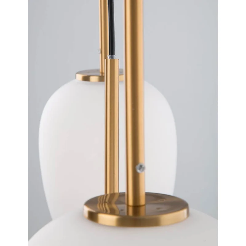 Nova Luce Lato Hängeleuchte 3-flammig Gold, Opal