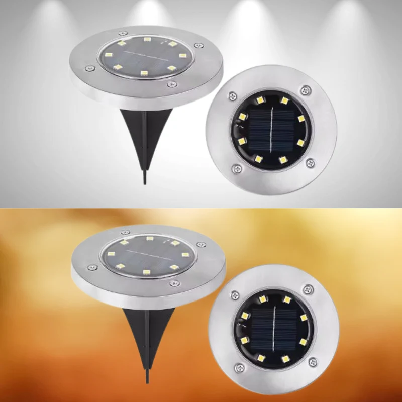 Solarlamp Tuinverlichting Set 4 Stuks LED Padverlichting Draadloos Automatisch Weerfunctie Buitenlamp Tuin | Sansoti