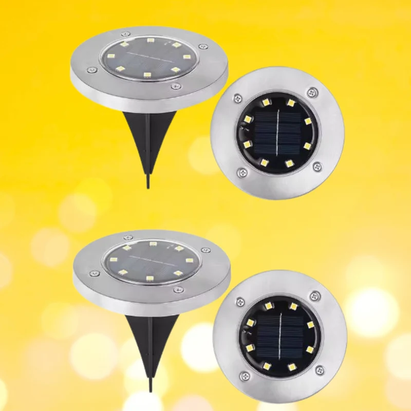 Solarlamp Tuinverlichting Set 4 Stuks LED Padverlichting Draadloos Automatisch Weerfunctie Buitenlamp Tuin | Sansoti
