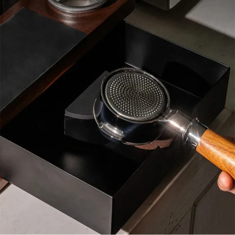 Houten Espresso Werkstation met Tamper Houder & Lade voor Koffie Organisatie Thuis Barista Accessoires | Sansoti