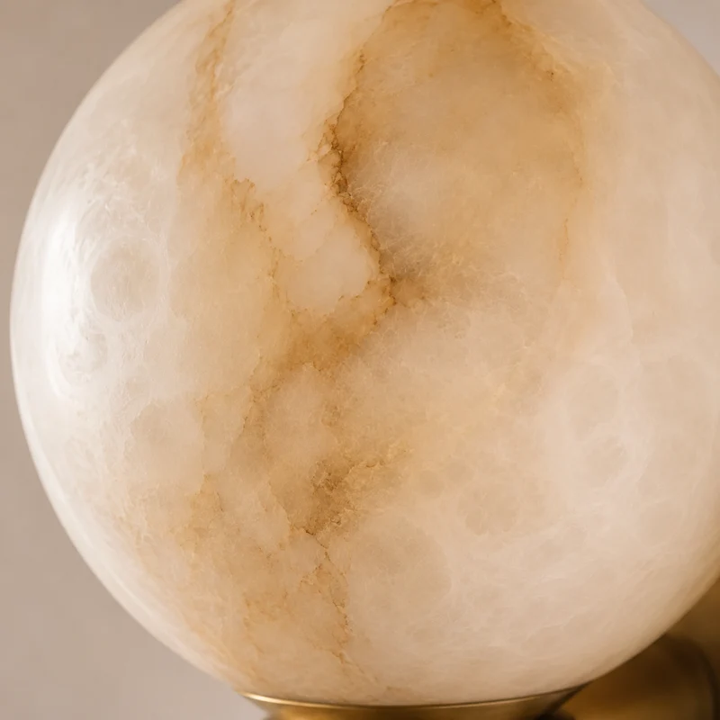 Wandlamp Dubbele Bol Marmer Goud Modern Nordic Design Slaapkamer Woonkamer Hal E27 Dimbaar Luxe Interieur | Sansoti