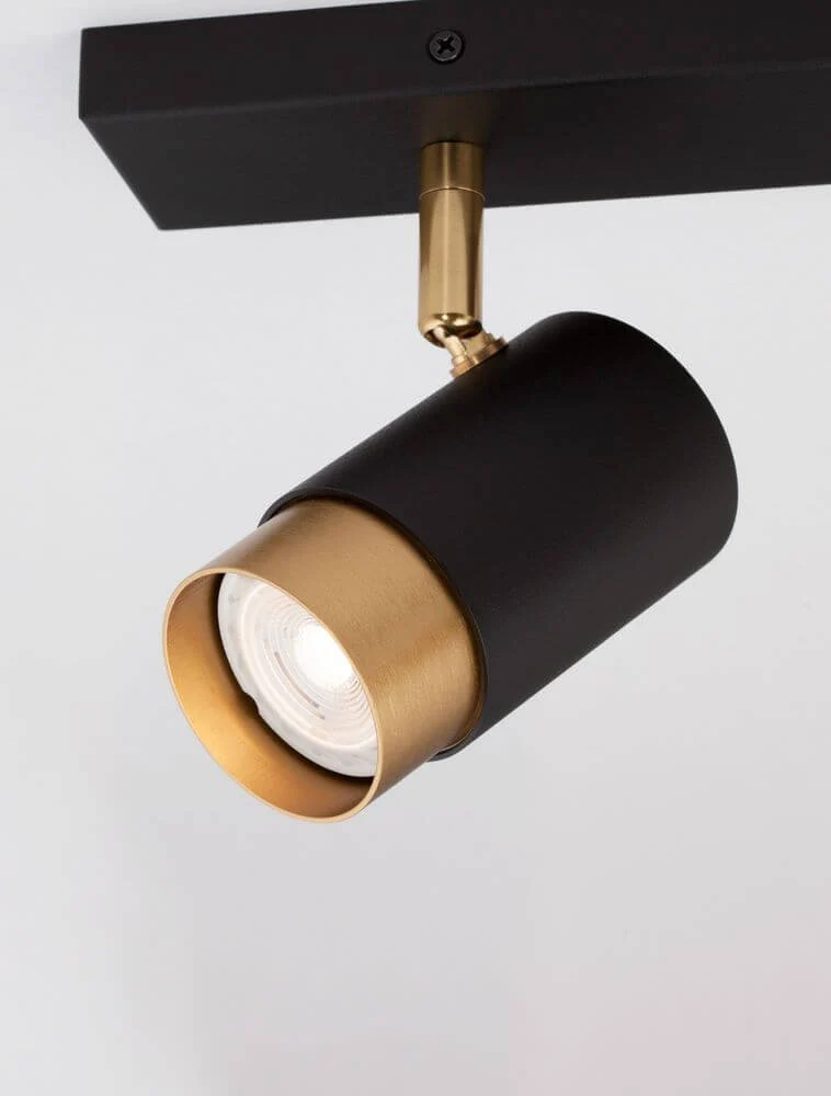 Pogno Deckenleuchte 2-flammig Schwarz, Gold